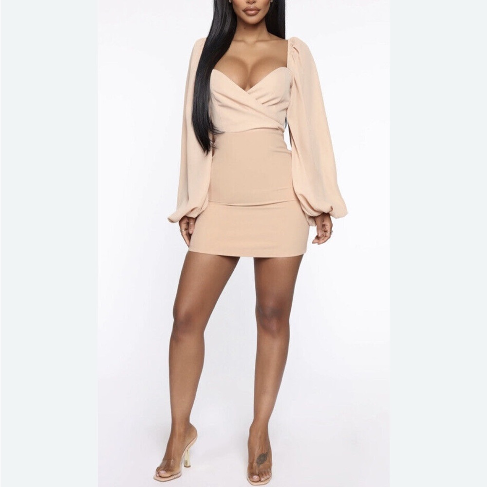 Fashion Nova Suplice Long-sleeve Mini Dress  Size X-Small